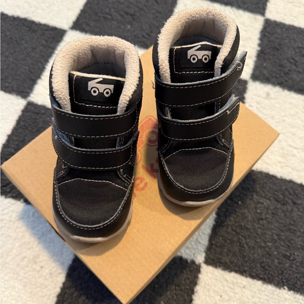 See Kai Run Basics Kids Waterproof Black Boots